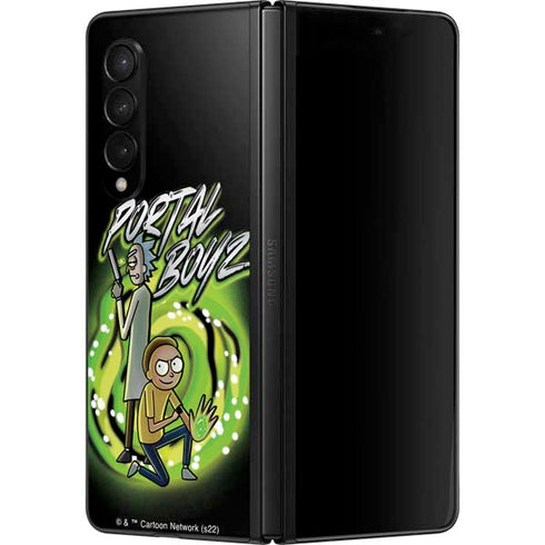 Adult Swim Rick and Morty Portal Boyz Galaxy Z Fold3 5G Skin