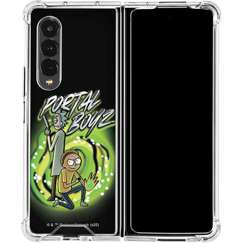 Adult Swim Rick and Morty Portal Boyz Galaxy Z Fold4 5G Clear Case