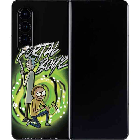 Adult Swim Rick and Morty Portal Boyz Galaxy Z Fold4 5G Skin