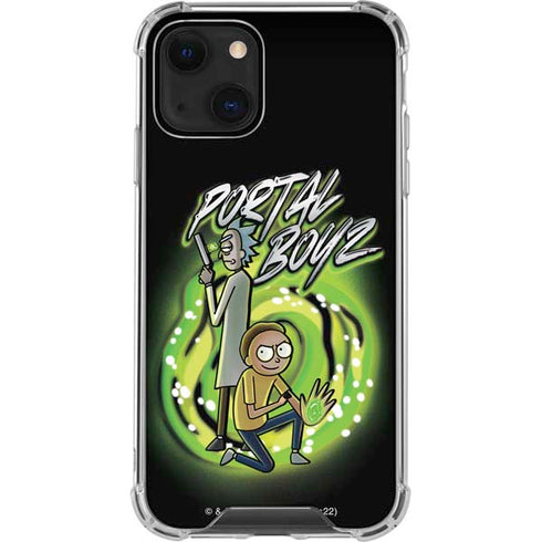 Adult Swim Rick and Morty Portal Boyz iPhone 14 Plus Clear Case