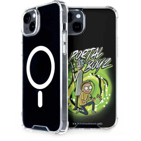 Adult Swim Rick and Morty Portal Boyz iPhone 15 Plus MagSafe Case