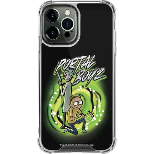 Adult Swim Rick and Morty Portal Boyz iPhone 14 Pro Max Clear Case