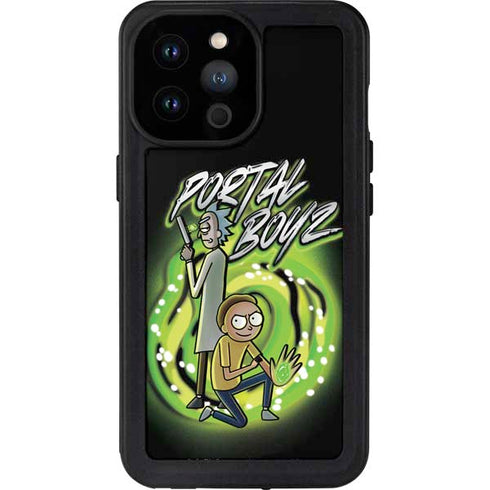 Adult Swim Rick and Morty Portal Boyz iPhone 14 Pro Max Waterproof Case