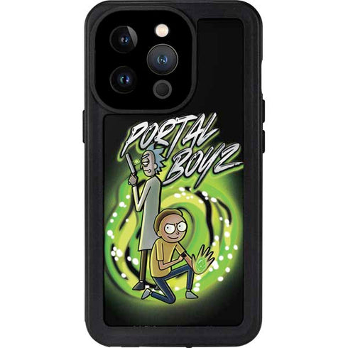 Adult Swim Rick and Morty Portal Boyz iPhone 14 Pro Waterproof Case