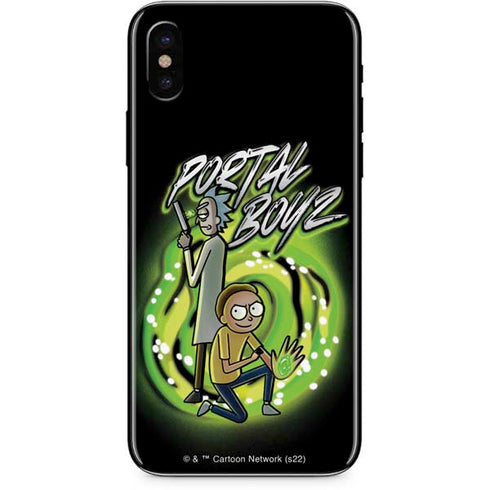 Adult Swim Rick and Morty Portal Boyz iPhone XS Skin