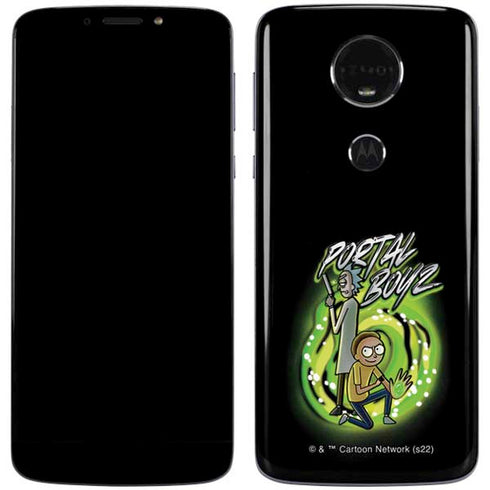 Adult Swim Rick and Morty Portal Boyz Moto E5 Plus Skin