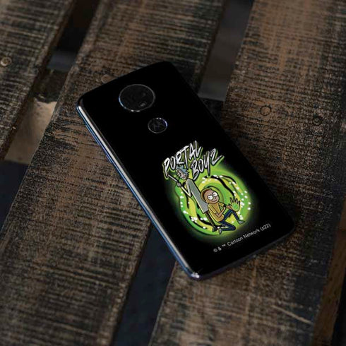 Adult Swim Rick and Morty Portal Boyz Moto E5 Plus Skin