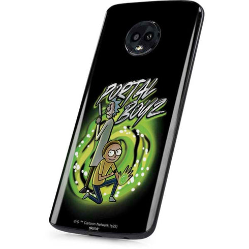 Adult Swim Rick and Morty Portal Boyz Moto G6 Skin