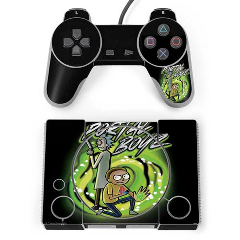 Adult Swim Rick and Morty Portal Boyz PlayStation Classic Bundle Skin