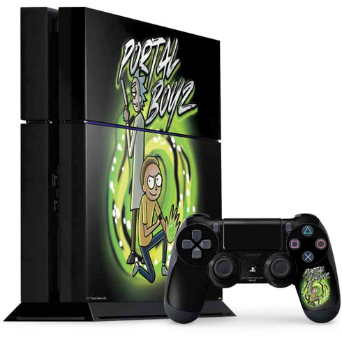 Adult Swim Rick and Morty Portal Boyz PS4 Console and Controller Bundle Skin