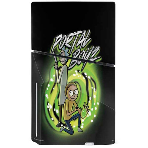 Adult Swim Rick and Morty Portal Boyz PS5 Slim Disk Bundle Skin