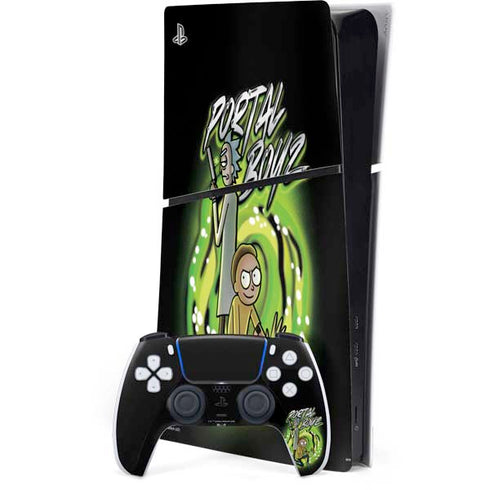 Adult Swim Rick and Morty Portal Boyz PS5 Slim Digital Edition Console Skin