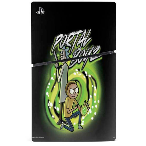 Adult Swim Rick and Morty Portal Boyz PS5 Slim Digital Edition Console Skin