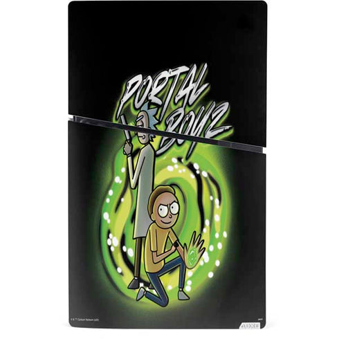 Adult Swim Rick and Morty Portal Boyz PS5 Slim Digital Edition Console Skin