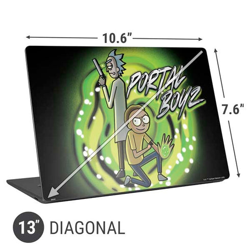 Adult Swim Rick and Morty Portal Boyz Universal Laptop 13in (10.6 x 7.6in) Skin