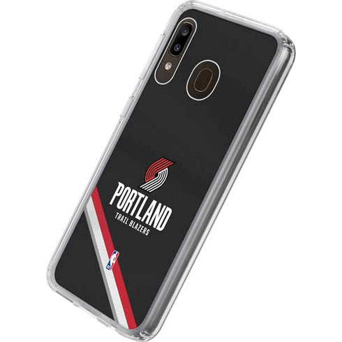 NBA Portland Trail Blazers Away Jersey Galaxy A20 Clear Case