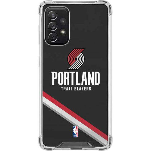 NBA Portland Trail Blazers Away Jersey Galaxy A72 5G Clear Case