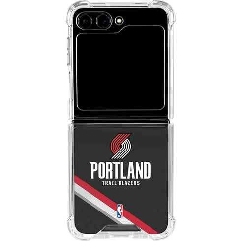 NBA Portland Trail Blazers Away Jersey Galaxy Z Flip5 5G Clear Case