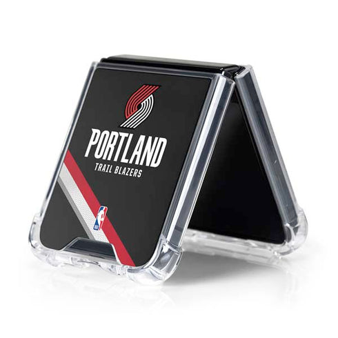 NBA Portland Trail Blazers Away Jersey Galaxy Z Flip5 5G Clear Case