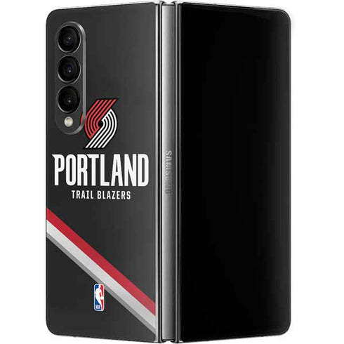 NBA Portland Trail Blazers Away Jersey Galaxy Z Fold4 5G Skin