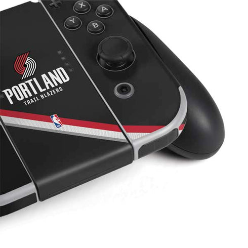 NBA Portland Trail Blazers Away Jersey Nintendo Switch OLED (2021) Skin