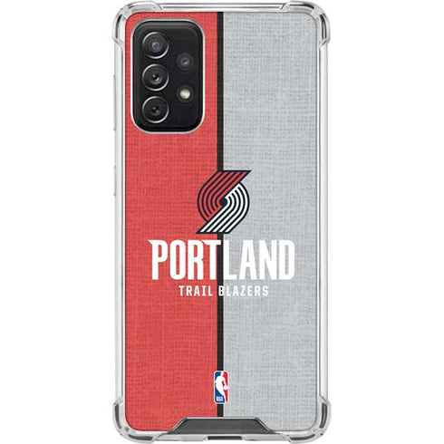 NBA Portland Trail Blazers Canvas Galaxy A72 5G Clear Case