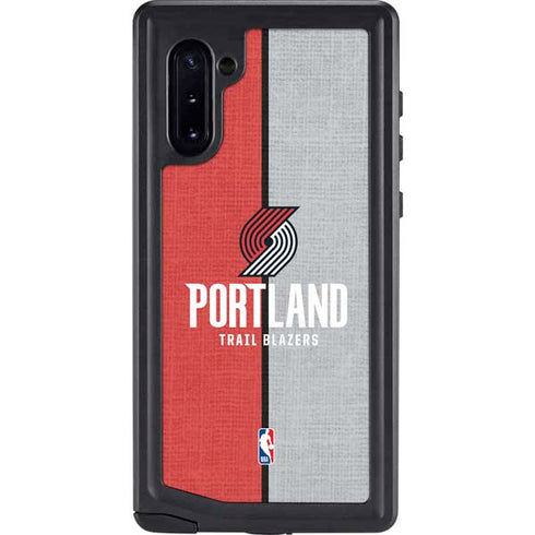 NBA Portland Trail Blazers Canvas Galaxy Note 10 Waterproof Case