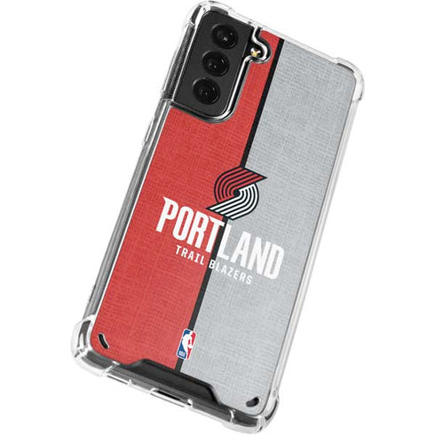 NBA Portland Trail Blazers Canvas Galaxy S21 5G Clear Case