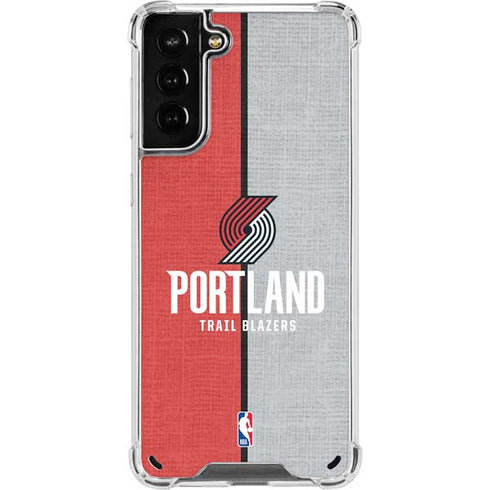 NBA Portland Trail Blazers Canvas Galaxy S21 Plus 5G Clear Case
