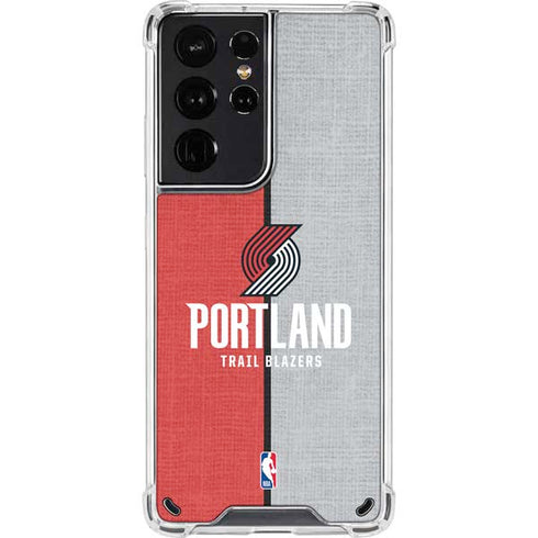NBA Portland Trail Blazers Canvas Galaxy S21 Ultra 5G Clear Case