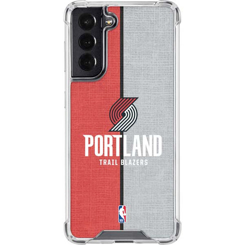 NBA Portland Trail Blazers Canvas Galaxy S22 Clear Case