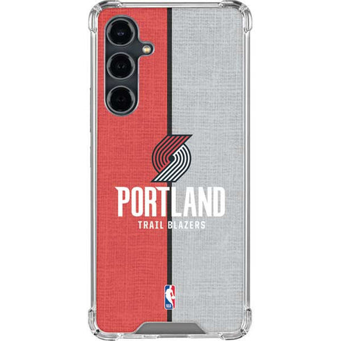 NBA Portland Trail Blazers Canvas Galaxy S23 FE Clear Case
