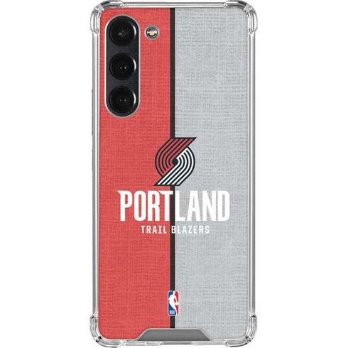 NBA Portland Trail Blazers Canvas Galaxy S23 Plus Clear Case