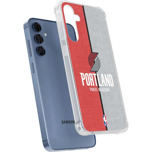 NBA Portland Trail Blazers Canvas Galaxy S24 Clear Case