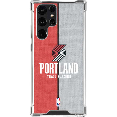 NBA Portland Trail Blazers Canvas Galaxy S24 Ultra Clear Case