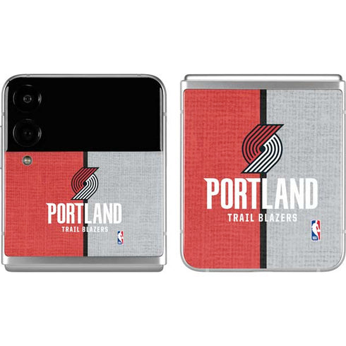 NBA Portland Trail Blazers Canvas Galaxy Z Flip4 5G Skin