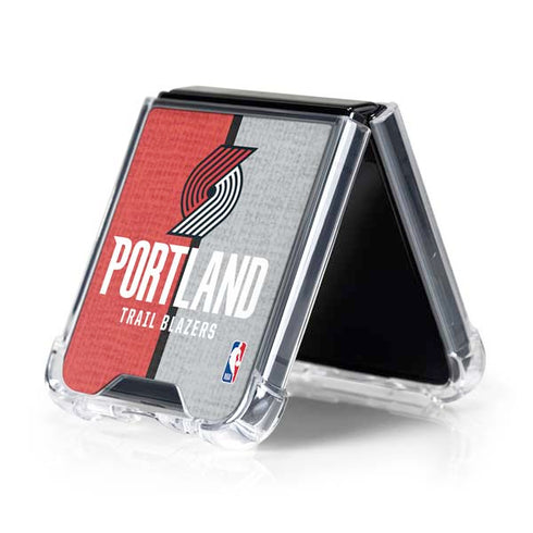 NBA Portland Trail Blazers Canvas Galaxy Z Flip5 5G Clear Case