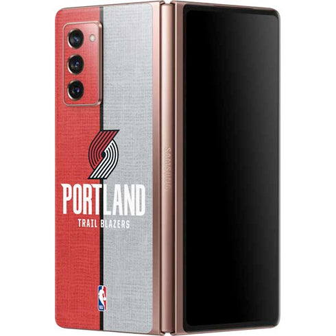 NBA Portland Trail Blazers Canvas Galaxy Z Fold2 5G Skin