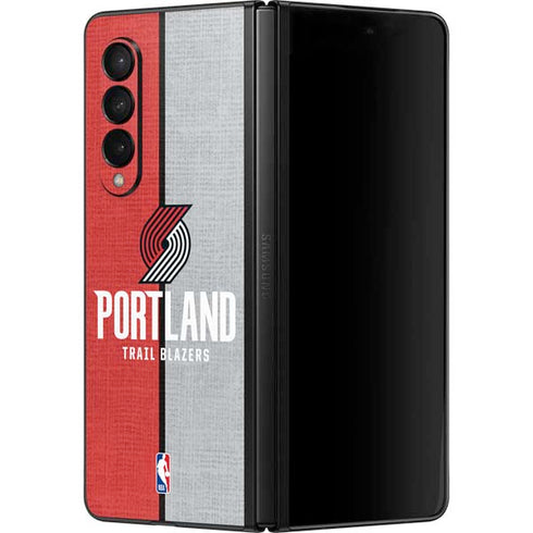 NBA Portland Trail Blazers Canvas Galaxy Z Fold3 5G Skin