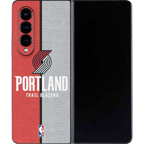 NBA Portland Trail Blazers Canvas Galaxy Z Fold4 5G Skin
