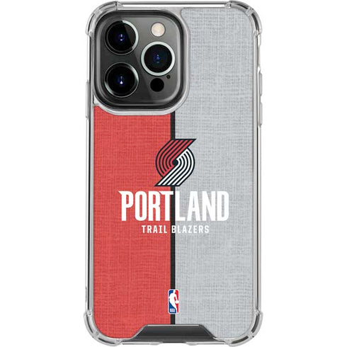 NBA Portland Trail Blazers Canvas iPhone 13 Pro Clear Case
