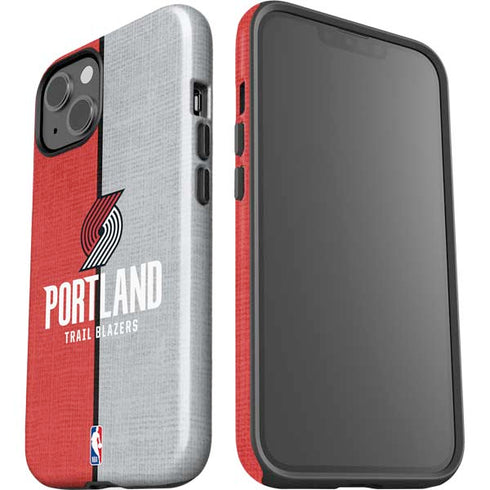 NBA Portland Trail Blazers Canvas iPhone 15 Plus Impact Case