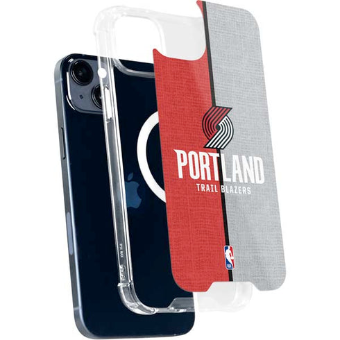 NBA Portland Trail Blazers Canvas iPhone 14 Plus MagSafe Case