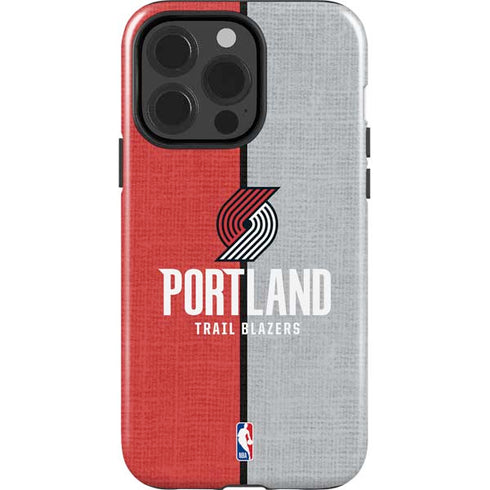 NBA Portland Trail Blazers Canvas iPhone 15 Pro Impact Case