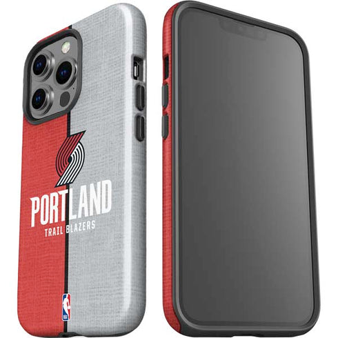 NBA Portland Trail Blazers Canvas iPhone 14 Pro Impact Case