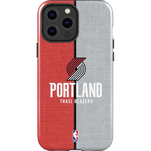 NBA Portland Trail Blazers Canvas iPhone 15 Pro Max Impact Case