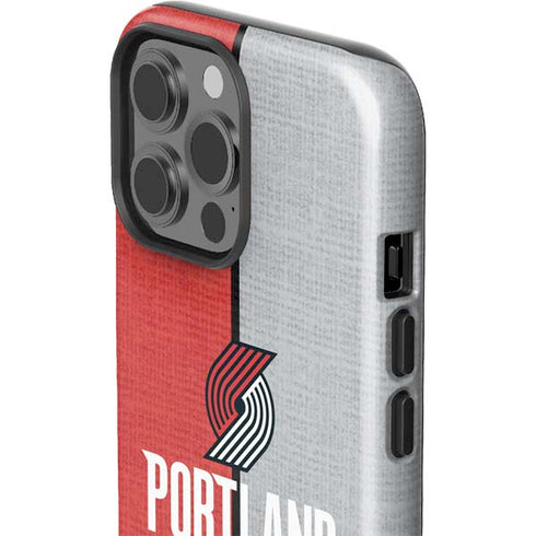 NBA Portland Trail Blazers Canvas iPhone 15 Pro Max Impact Case