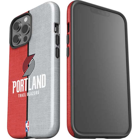 NBA Portland Trail Blazers Canvas iPhone 15 Pro Max Impact Case