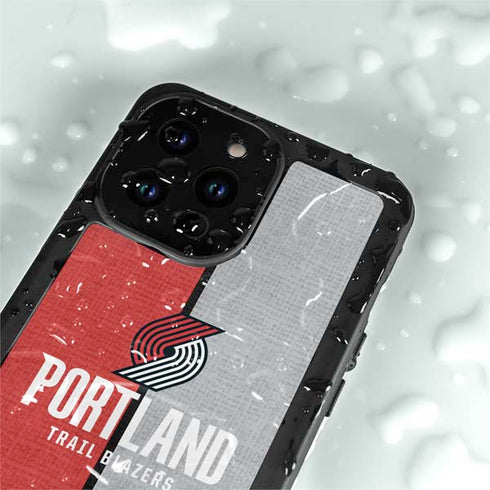 NBA Portland Trail Blazers Canvas iPhone 14 Pro Max Waterproof Case