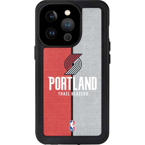 NBA Portland Trail Blazers Canvas iPhone 14 Pro Waterproof Case